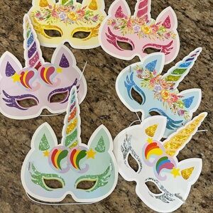 Unicorn Party Masks - Multicolor Set
